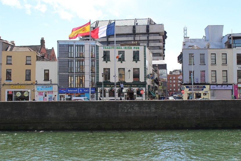 Businesses along the Liffey in Dublin